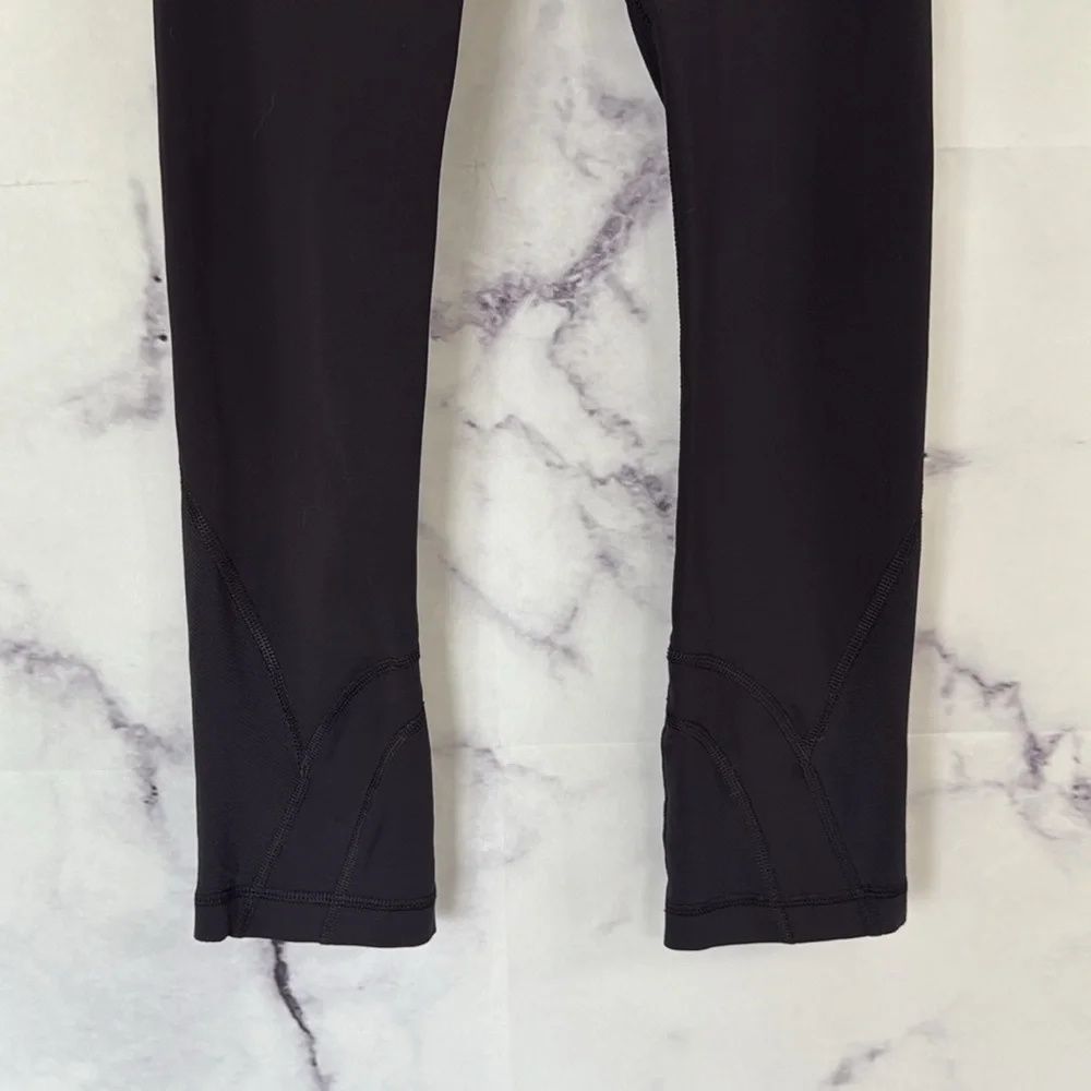 LULULEMON Run Inspire Crop II Block-It Pocket Black Size 2